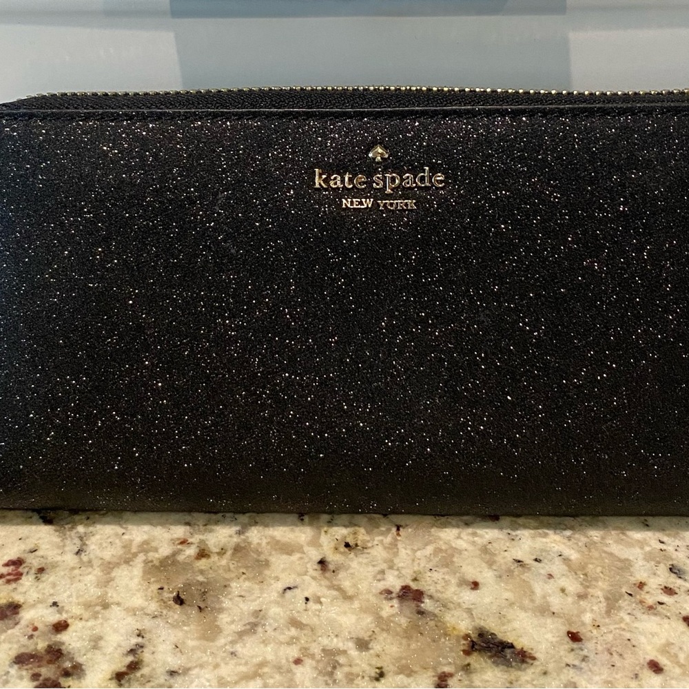 Kate Spade Black Sparkle Clutch